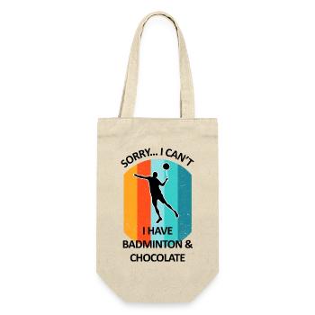 Badminton Badminton Badminton Player Chocolate - Gift Bag for Bottles - nature - Front
