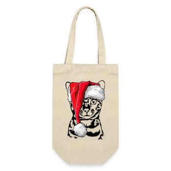 Santa Bengal Cat Christmas Cat Wilsigns - Sac à bouteille - nature - Devant