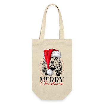 Père Noël American Cocker Spaniel Joyeux Noël Chien - Sac à bouteille - nature - Devant