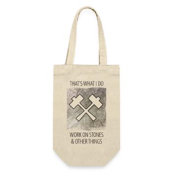 Stonemason Stone Sculptor Saying - Gift Bag for Bottles - nature - Front