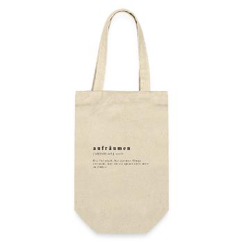 Aufräumen, Verb Definition - das kreative Chaos - Geschenkbeutel für Flaschen - Natur - Vorne