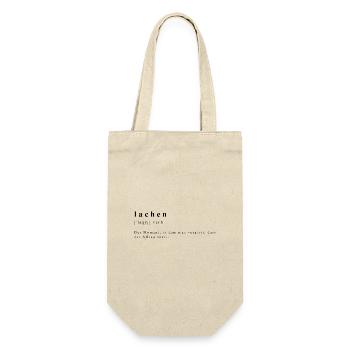 Lachen - Verb - Definition - Lautschrift - Geschenkbeutel für Flaschen - Natur - Vorne