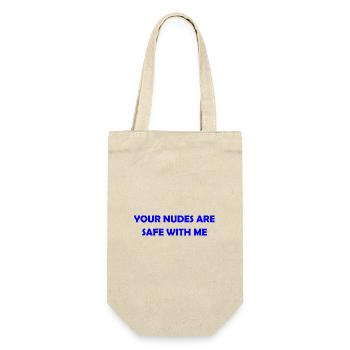 Nur vertrauliche Vibes - Geschenkbeutel für Flaschen - Natur - Vorne