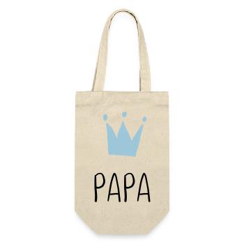 Papa Krone - Best Dad - Gift Bag for Bottles - nature - Front