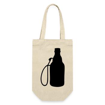 Biertankstelle - Geschenkbeutel für Flaschen - Natur - Vorne