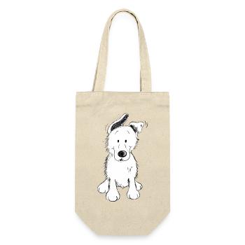 Pfiffiger Hund I Comic I Geschenk - Geschenkbeutel für Flaschen - Natur - Vorne