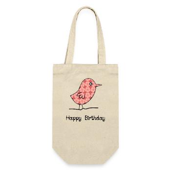 JAHRESTAG. ALLES GUTE ZUM GEBURTSTAG!. ALLES GUTE ZUM GEBURTSTAG!. - Geschenkbeutel für Flaschen - Natur - Vorne