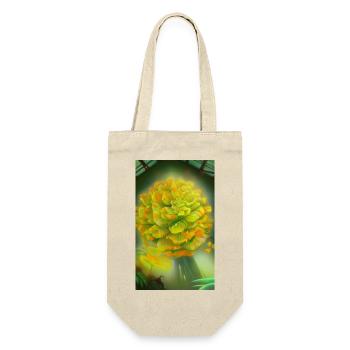 Blühende Fantasy-Alien-Blume auf einem fremden Planeten - Geschenkbeutel für Flaschen - Natur - Vorne