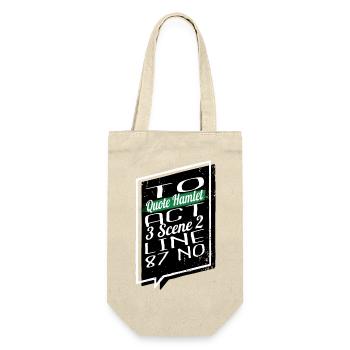awesome statement book worm book connoisseur jokes - Geschenkbeutel für Flaschen - Natur - Vorne