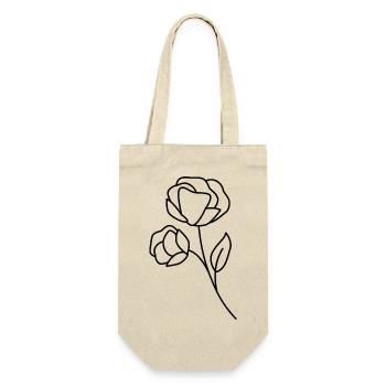 Florist Blume Pflanze Natur Gärtner - Geschenkbeutel für Flaschen - Natur - Vorne
