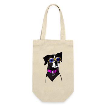 Cool dog with glasses - Gift Bag for Bottles - nature - Front