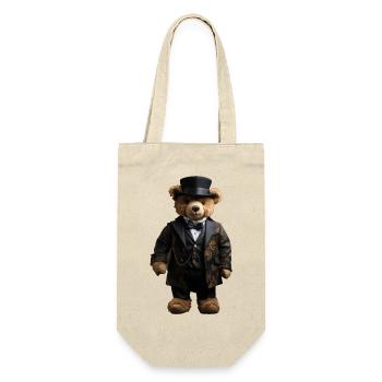Kleider machen Leute, auch bei Bären - Geschenkbeutel für Flaschen - Natur - Vorne