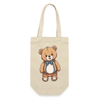 Teddy- Teddy - Teddy - Teddy - Teddy - Geschenkbeutel für Flaschen - Natur - Vorne