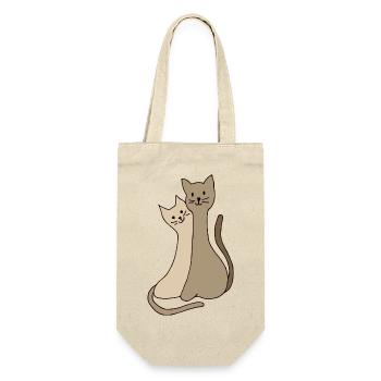 Katzen - Geschenkbeutel für Flaschen - Natur - Vorne