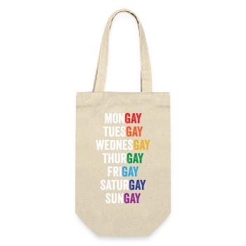 LGBT Pride Month - Mongay, Dienstag... - Geschenkbeutel für Flaschen - Natur - Vorne