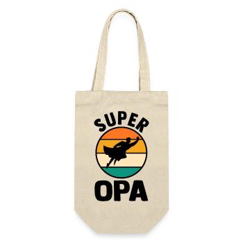 Großvater Opa - Geschenkbeutel für Flaschen - Natur - Vorne