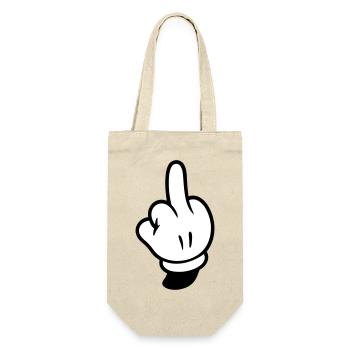 Middle Finger Hand Comic - Gift Bag for Bottles - nature - Front