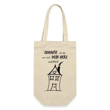 HERZensHÄUSCHEN - Das Original par heavenlygoods - Sac à bouteille - nature - Devant