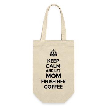 Keep Calm Let Mom Finish Coffee - Gift Bag for Bottles - nature - Front