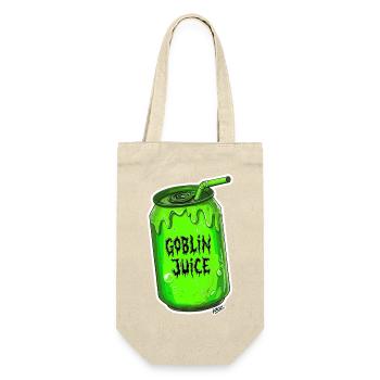Goblin Saft Neon-Grün - Geschenkbeutel für Flaschen - Natur - Vorne