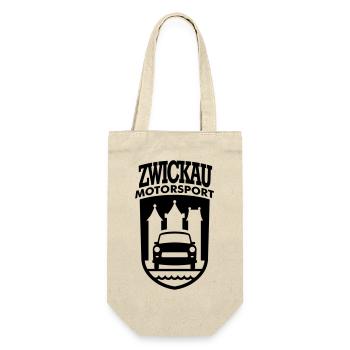 Trabi Motorsport Zwickau Wappen (Farbe änderbar) - Geschenkbeutel für Flaschen - Natur - Vorne