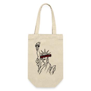 Freiheitsstatue – Liberté toujours! Punk Design - Geschenkbeutel für Flaschen - Natur - Vorne
