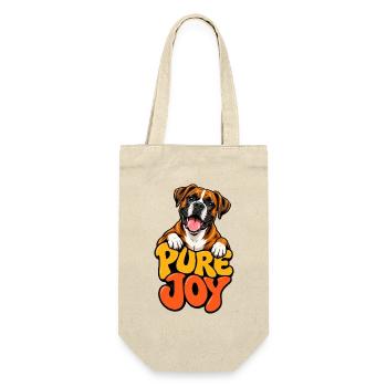 Boxer - Geschenkbeutel für Flaschen - Natur - Vorne
