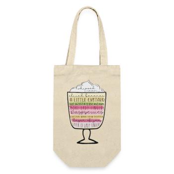 Freunde Thanksgiving Shirt Trifle Frohes Erntedankfest - Geschenkbeutel für Flaschen - Natur - Vorne