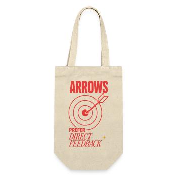 Bogenschießen – Arrows Prefer Direct Feedback - Geschenkbeutel für Flaschen - Natur - Vorne