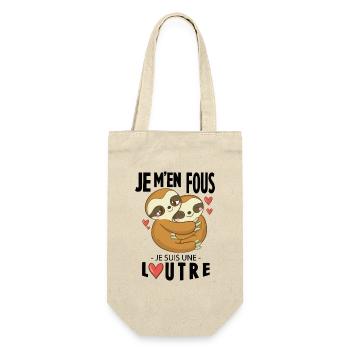 Je M'en Fous Je Suis Une Loutre Humour Cadeau - Sac à bouteille - nature - Devant