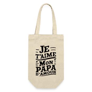 Belle idée cadeau fete des pères anniversaire papa - Sac à bouteille - nature - Devant