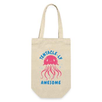 Tenacle-ly Awesome - Méduse avec tentacules - Sac à bouteille - nature - Devant