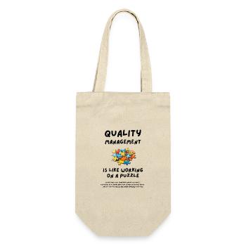 Quality Management is like working on a puzzle - Gift Bag for Bottles - nature - Front