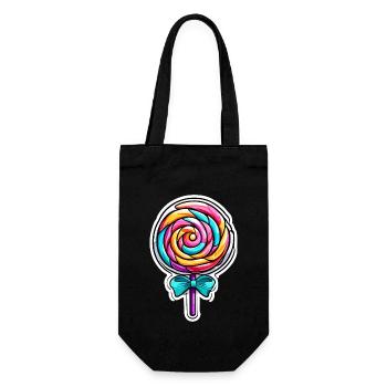 Sucette / Sucette / Bonbons / Lécher / Mignon - Sac à bouteille - noir - Devant