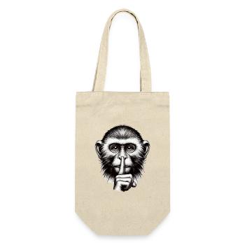 Silent Monkey - Logo - Gift Bag for Bottles - nature - Front
