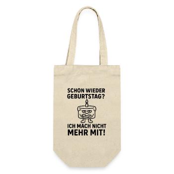 Geburtstagsmuffel Cartoon - Geschenkbeutel für Flaschen - Natur - Vorne