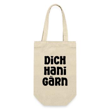 Dich hani gärn Gotti Schweiz Mami Grosi - Geschenkbeutel für Flaschen - Natur - Vorne