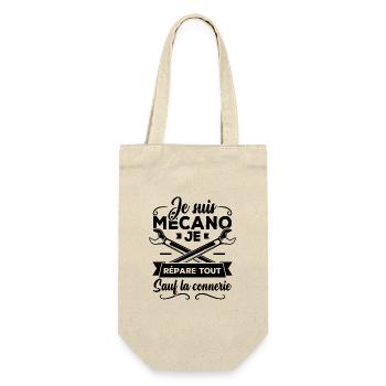 Je suis mécanicien je répare tout sauf la connerie - Sac à bouteille - nature - Devant