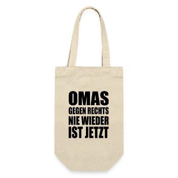 Omas gegen rechts - Geschenkbeutel für Flaschen - Natur - Vorne