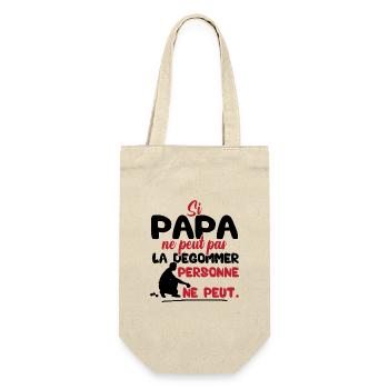 Si Papa ne peut pas la dégommer personne ne peut - Sac à bouteille - nature - Devant