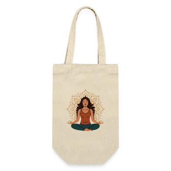 Meditation - Selbstfindung - Geschenkbeutel für Flaschen - Natur - Vorne