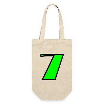 7. 7 YEARS. 7th ANNIVERSARY. BIRTHDAY 7 YEARS - Gift Bag for Bottles - nature - Front