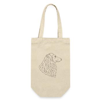 Collie - Geschenkbeutel für Flaschen - Natur - Vorne