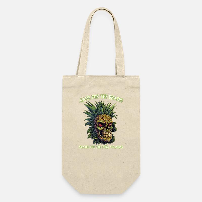Ananas Zombie - Geschenkbeutel für Flaschen - Natur