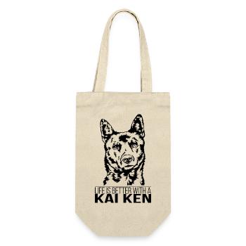 Kai Ken life is better Dogs Dog Wilsigns - Gift Bag for Bottles - nature - Front