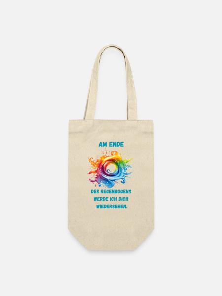 Wiedersehen am Regenbogen - Geschenkbeutel für Flaschen - Natur