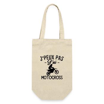 Ich kann kein Motocross haben - Geschenkbeutel für Flaschen - Natur - Vorne