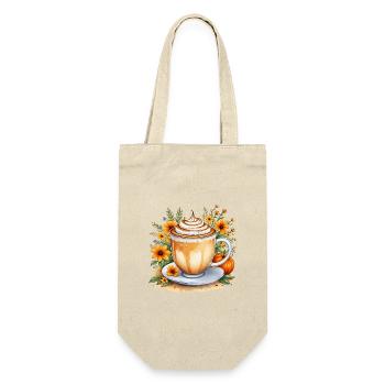 Kürbis-Latte - Geschenkbeutel für Flaschen - Natur - Vorne