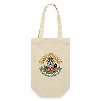 Raccoon Running Club - Geschenkbeutel für Flaschen - Natur - Vorne