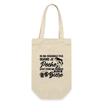 Ne me dérangez pas quand je pêche humour cadeau - Sac à bouteille - nature - Devant